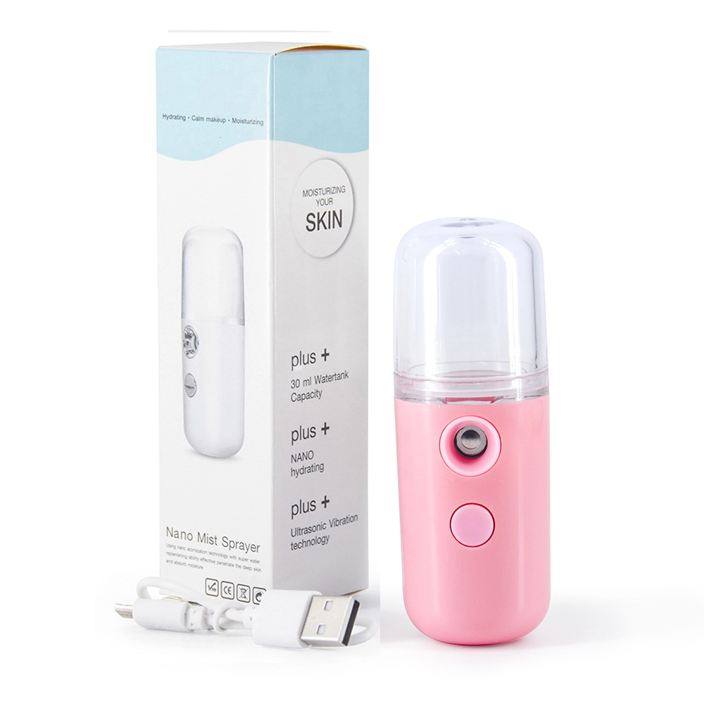 Facial Steamer Nano - เครื่องพ่นไอน้ำนาโนพกพาสำหรับใบหน้า เครื่องพ่นไอน้ำนาโนสำหรับขนตาแบบ USB เครื่องดูแลผิวหน้าแบบพกพาสำหรับให้ความชุ่มชื้นแก่ผิวหน้า แต่งหน้าประจำวัน