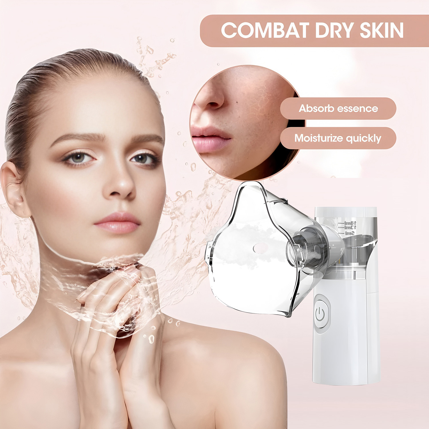 Facial Steamer Nano - เครื่องพ่นไอน้ำพกพาแบบใหม่ 3 ระดับ ทำความสะอาดอัตโนมัติ นาโน โคลด์