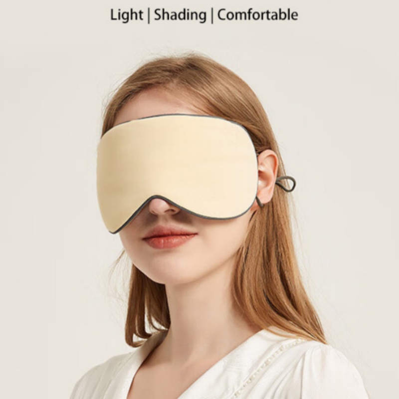 Eye Mask Heated - หน้ากากปิดตาแบบใหม่ สไตล์เกาหลี ผ้าไหมน้ำแข็ง อุ่นและเย็น ใช้ได้สองแบบ ปรับได้