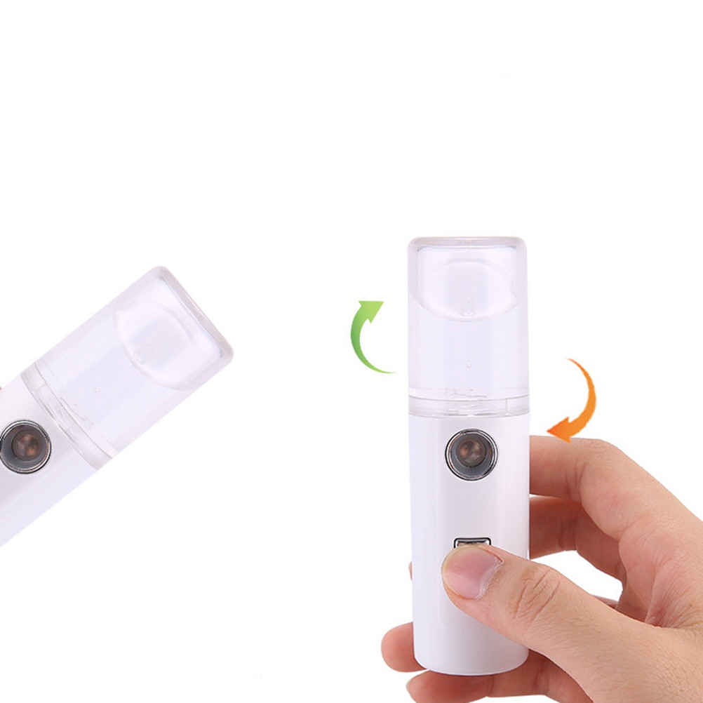 Facial Steamer Nano - เครื่องพ่นไอน้ำนาโนแบบพกพาขนาดเล็ก สีขาว วัสดุ ABS ใช้งานง่าย ดูแลผิวหน้า
