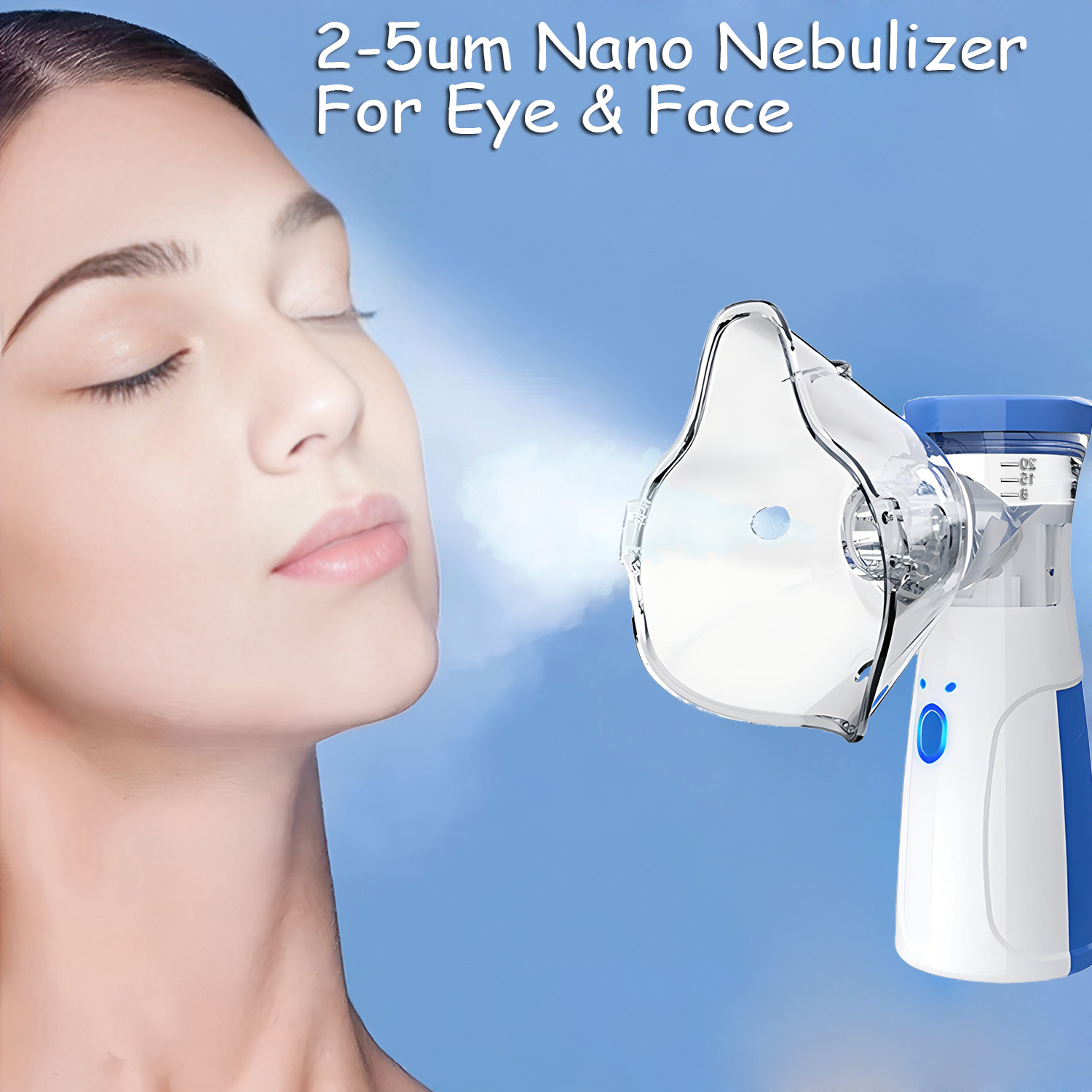 Facial Steamer Nano - เครื่องพ่นไอน้ำบำรุงผิวหน้าแบบพกพา ไร้เสียง พร้อมตาข่ายกระจายไอน้ำ ช่วยเพิ่มความชุ่มชื้น บำรุงผิวหน้า
