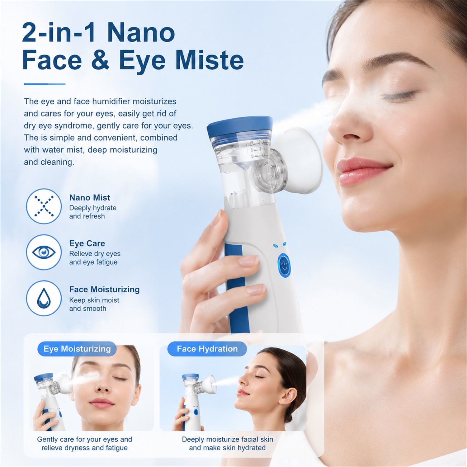 เครื่องพ่นไอน้ำนาโนแบบพกพาสำหร - Facial Steamer Nano บทวิจารณ์และราคา