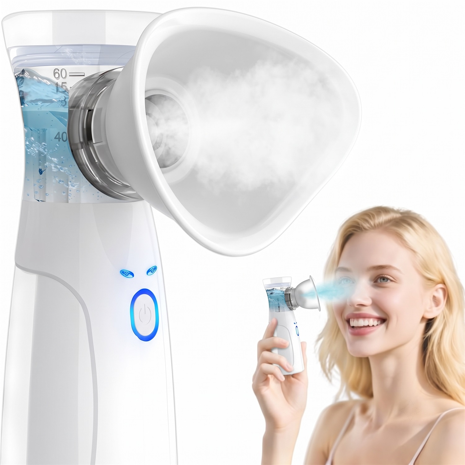 เครื่องพ่นไอน้ำนาโนแบบพกพาสำหร - Facial Steamer Nano บทวิจารณ์และราคา